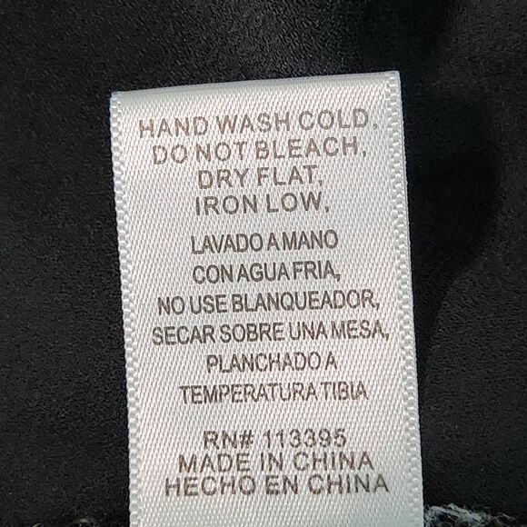 Altar'd State Black and Gold Full Sleeve Boho Blouse Size XS Black Sheer Blouse - Picture 10 of 11